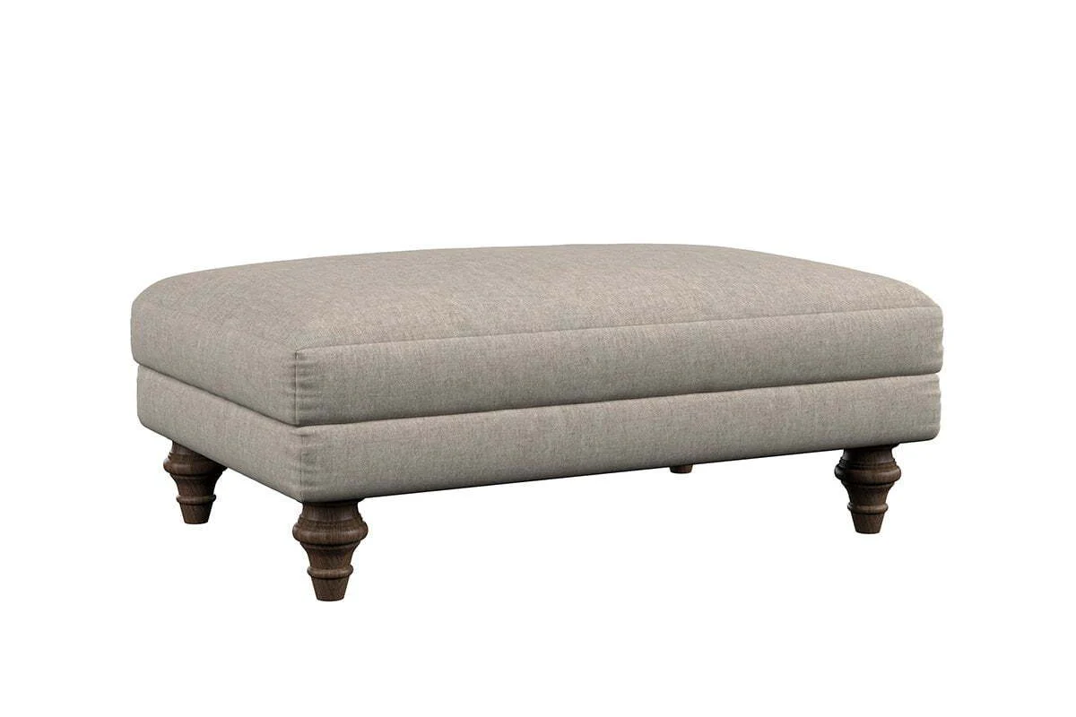 Deni Medium Footstool - Brera Linen Charcoal - Image 3