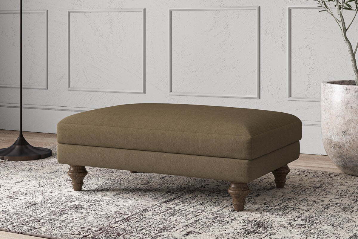 Deni Medium Footstool - Brera Linen Chestnut - Image 2