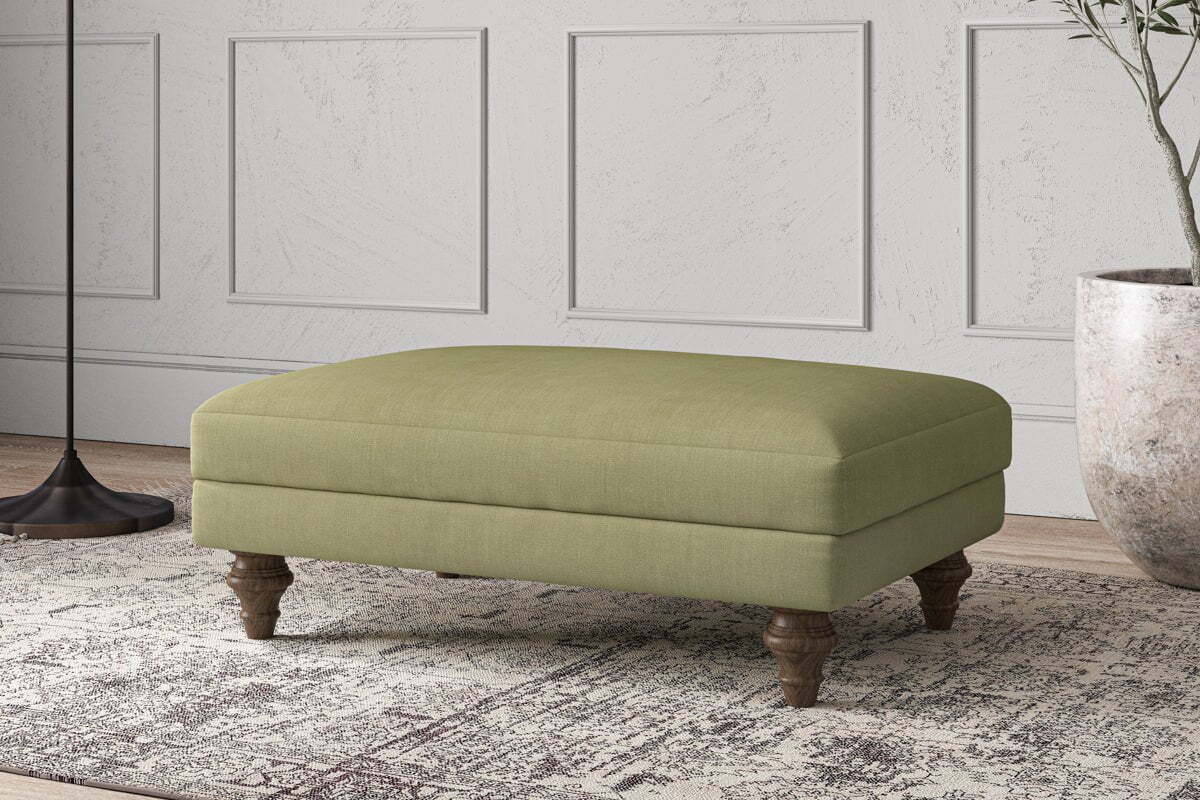 Deni Medium Footstool - Brera Linen Sage - Image 2