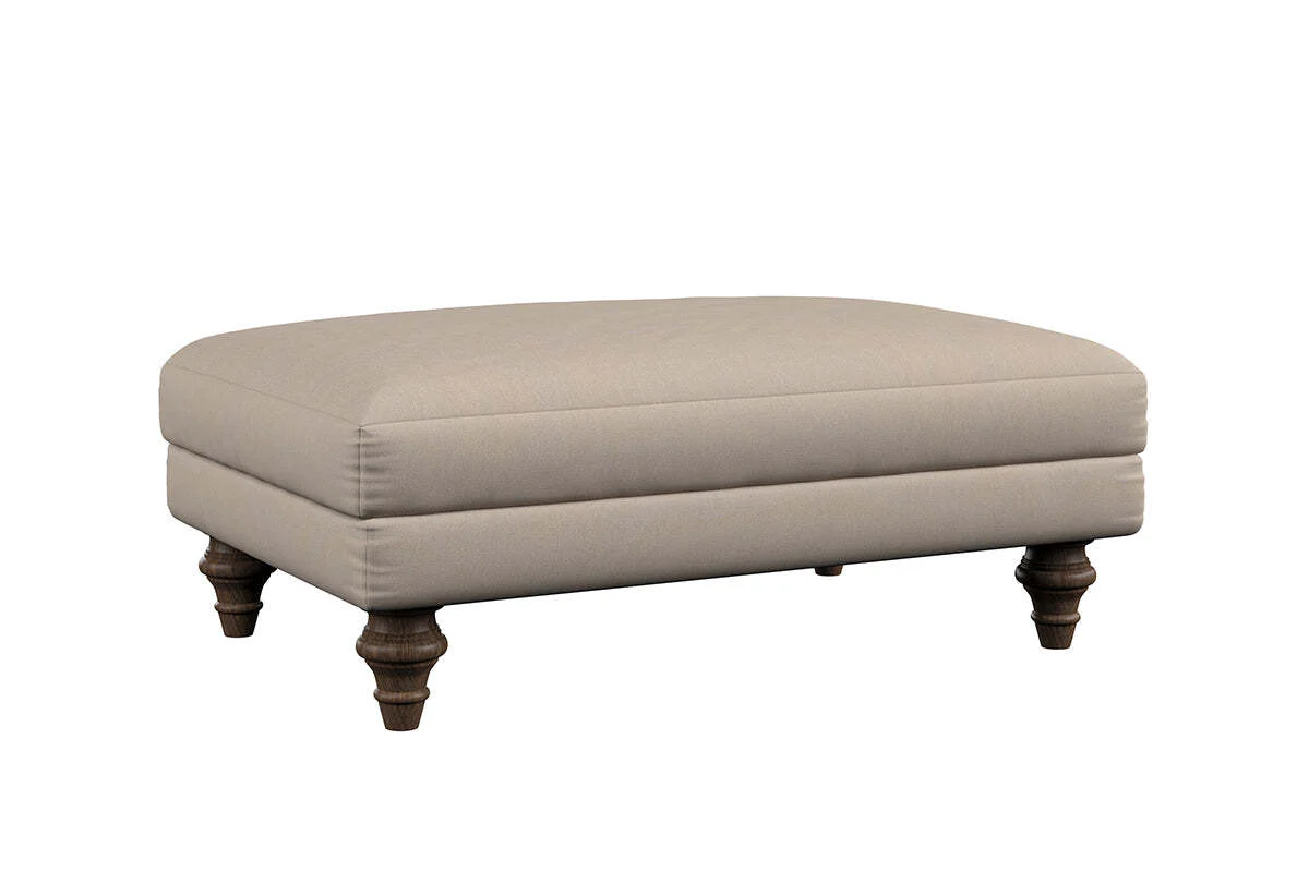 Deni Medium Footstool - Recycled Cotton Airforce - Image 5