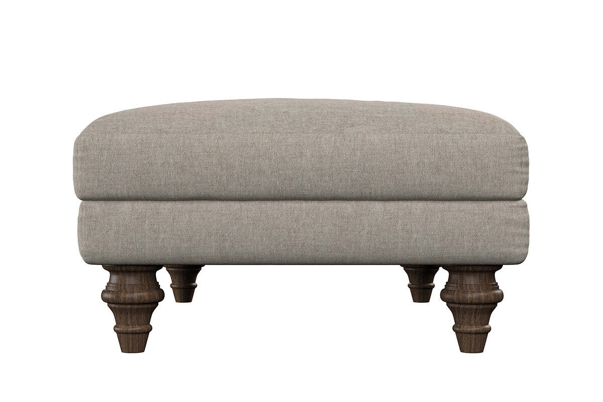 Deni Medium Footstool - Recycled Cotton Flax - Image 4