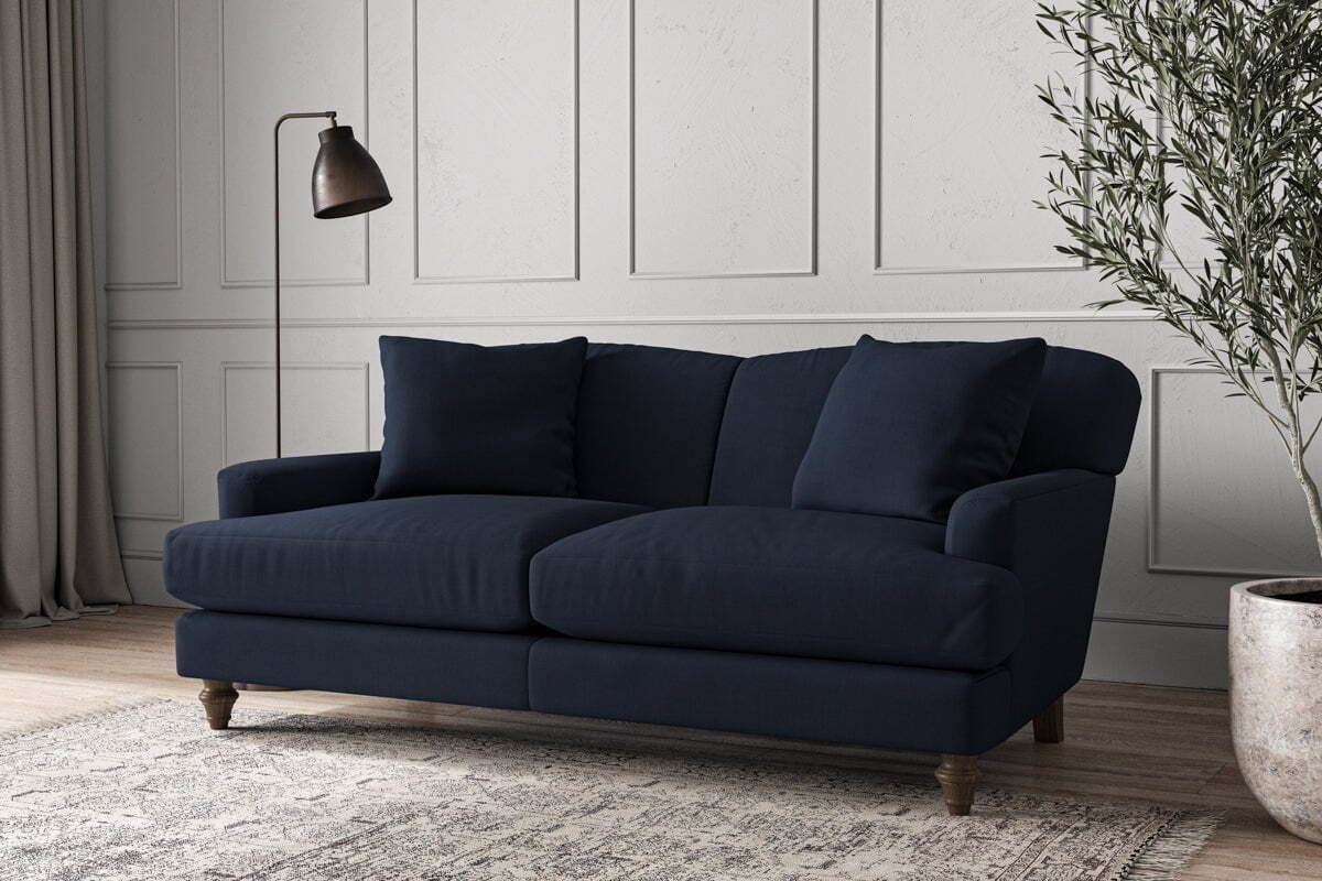 Deni Medium Sofa - Brera Linen Indigo - Image 2