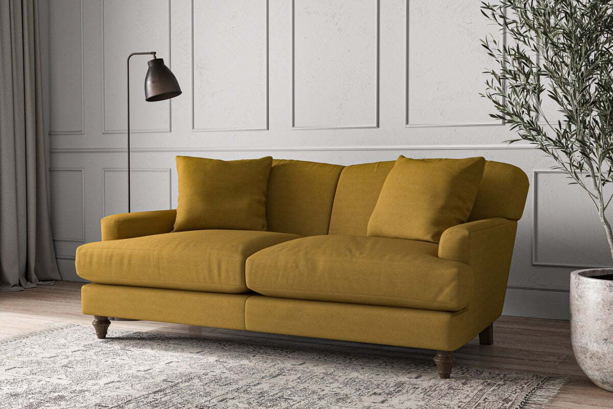 Deni Medium Sofa - Recycled Cotton Ochre - Image 2