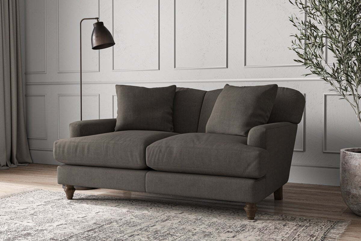 Deni Small Sofa - Brera Linen Granite - Image 2