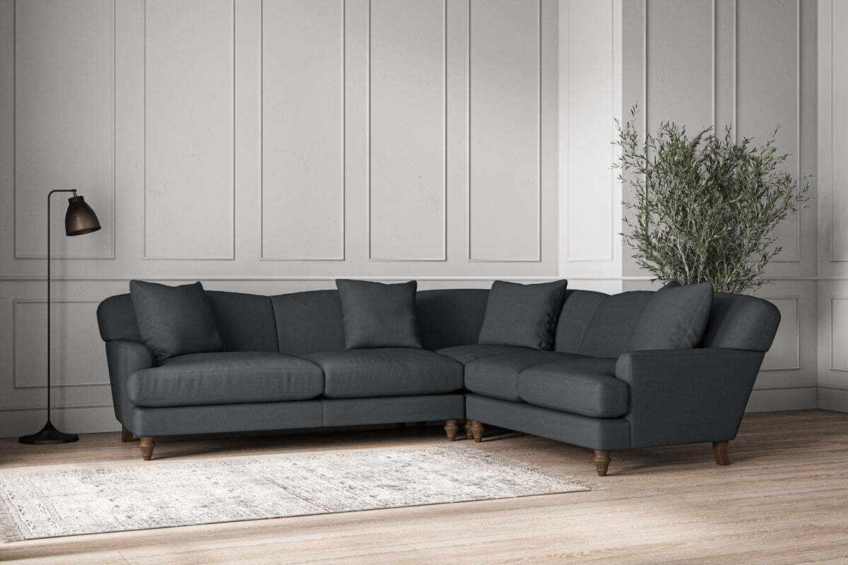 Deni Super Grand Right Hand Corner Sofa - Recycled Cotton Thunder - Image 2