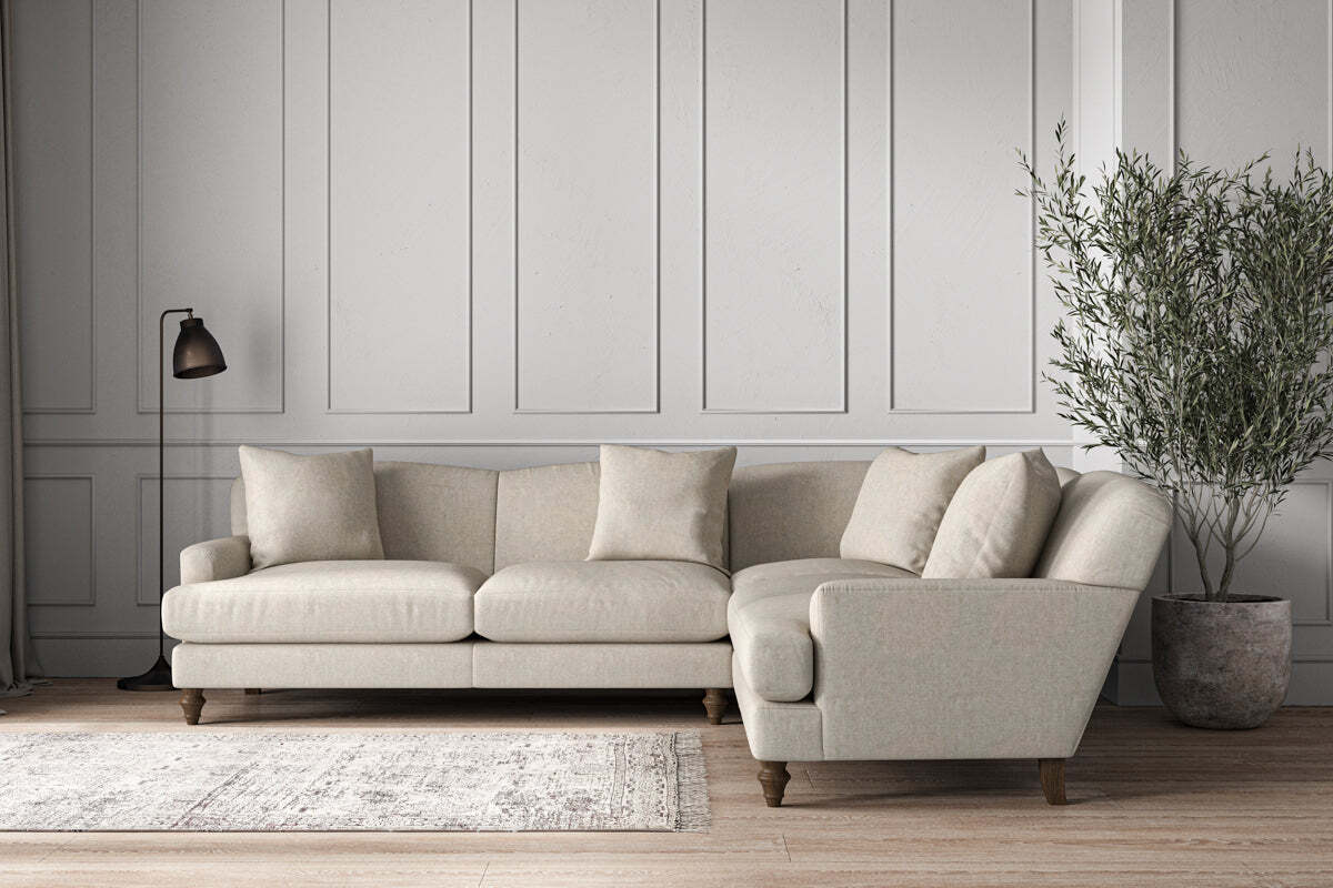 Deni Super Grand Right Hand Corner Sofa - Brera Linen Natural - Image 2