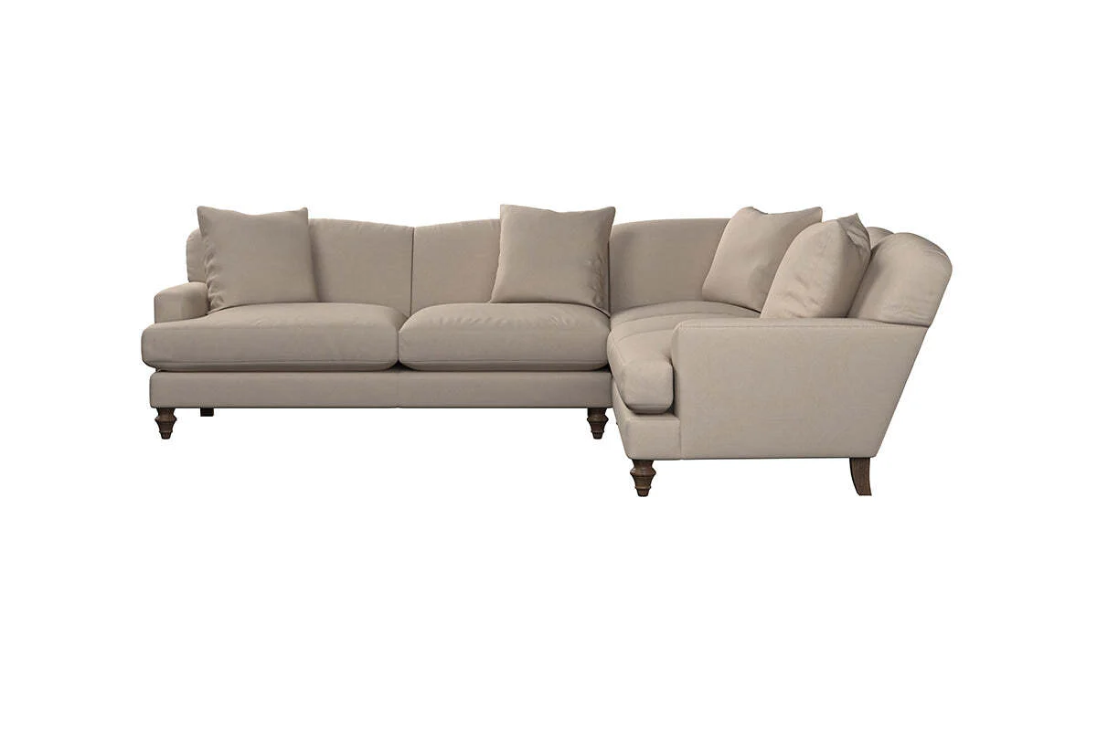 Deni Super Grand Right Hand Corner Sofa - Recycled Cotton Ochre - Image 3