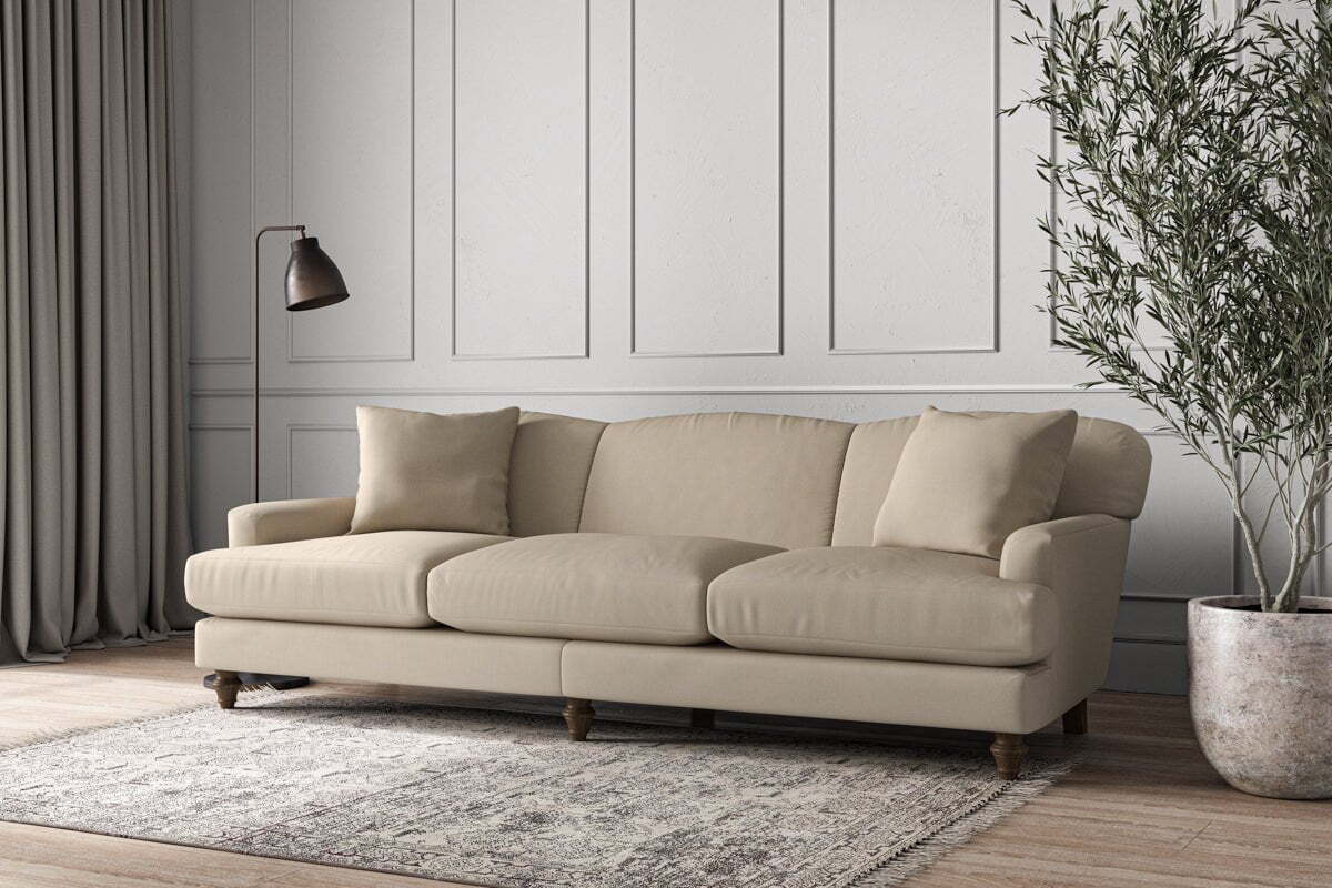 Deni Super Grand Sofa - Recycled Cotton Stone - Image 2