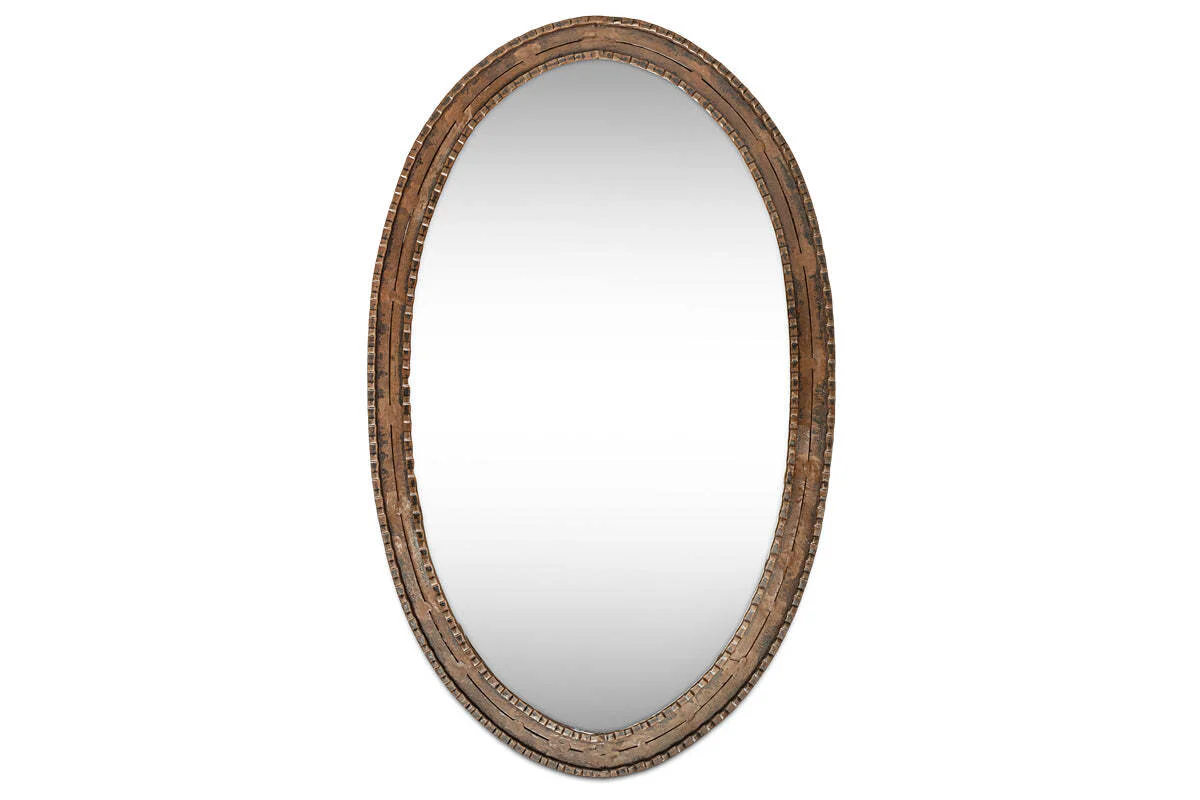 Drishti Oval Iron Mirror - Antique Black - Small - Image 4