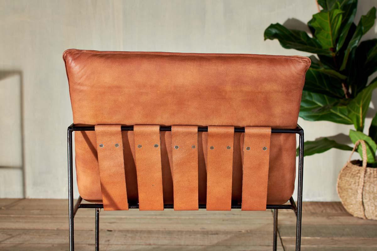 Durium Leather Lounger - Aged Tan - Image 4