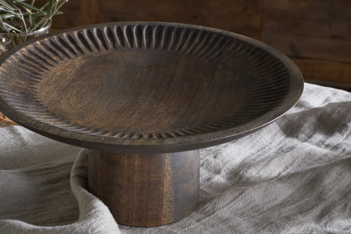 Eisha Wooden Cake Stand - Brown - Image 5