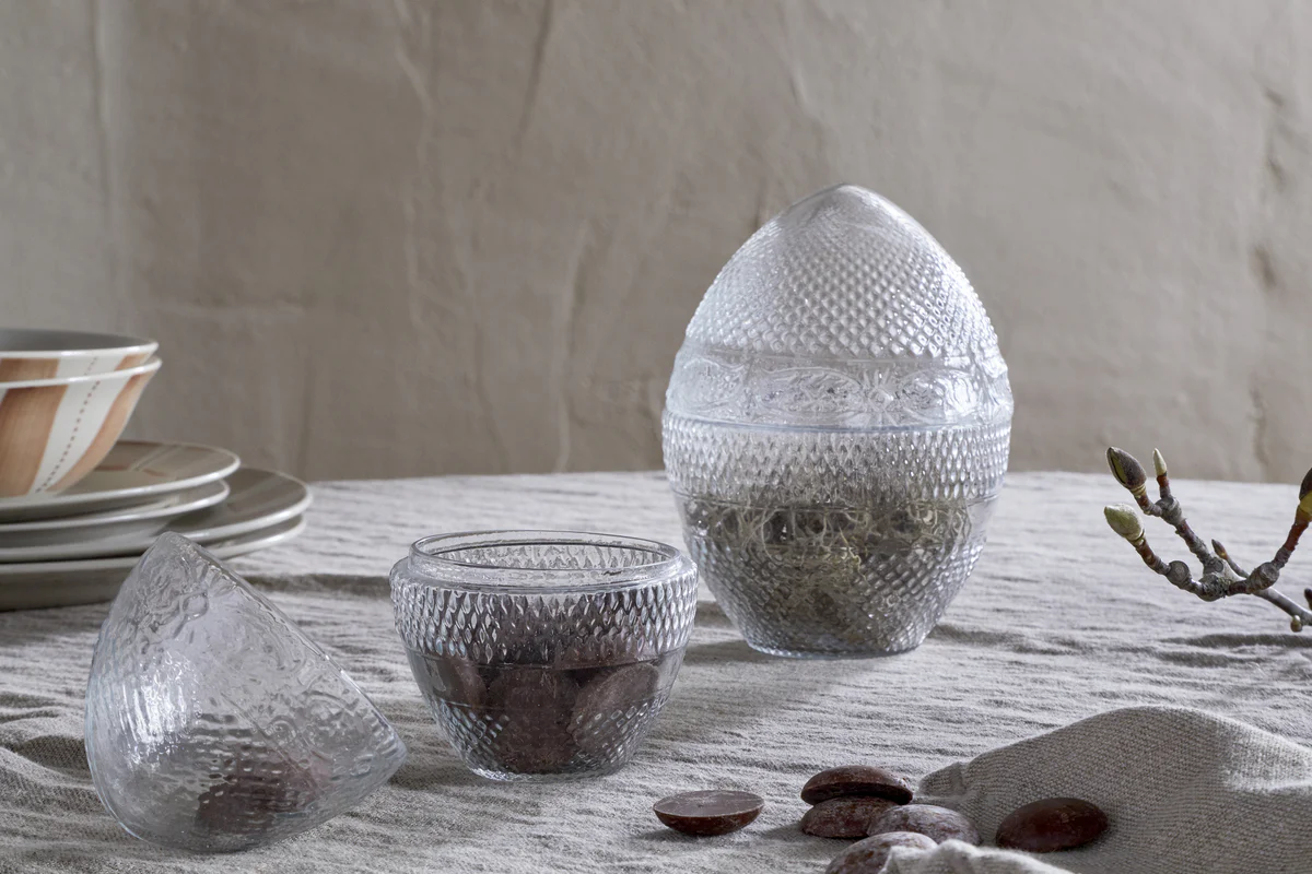 Essan Recycled Glass Opening Egg - Clear - Image 2