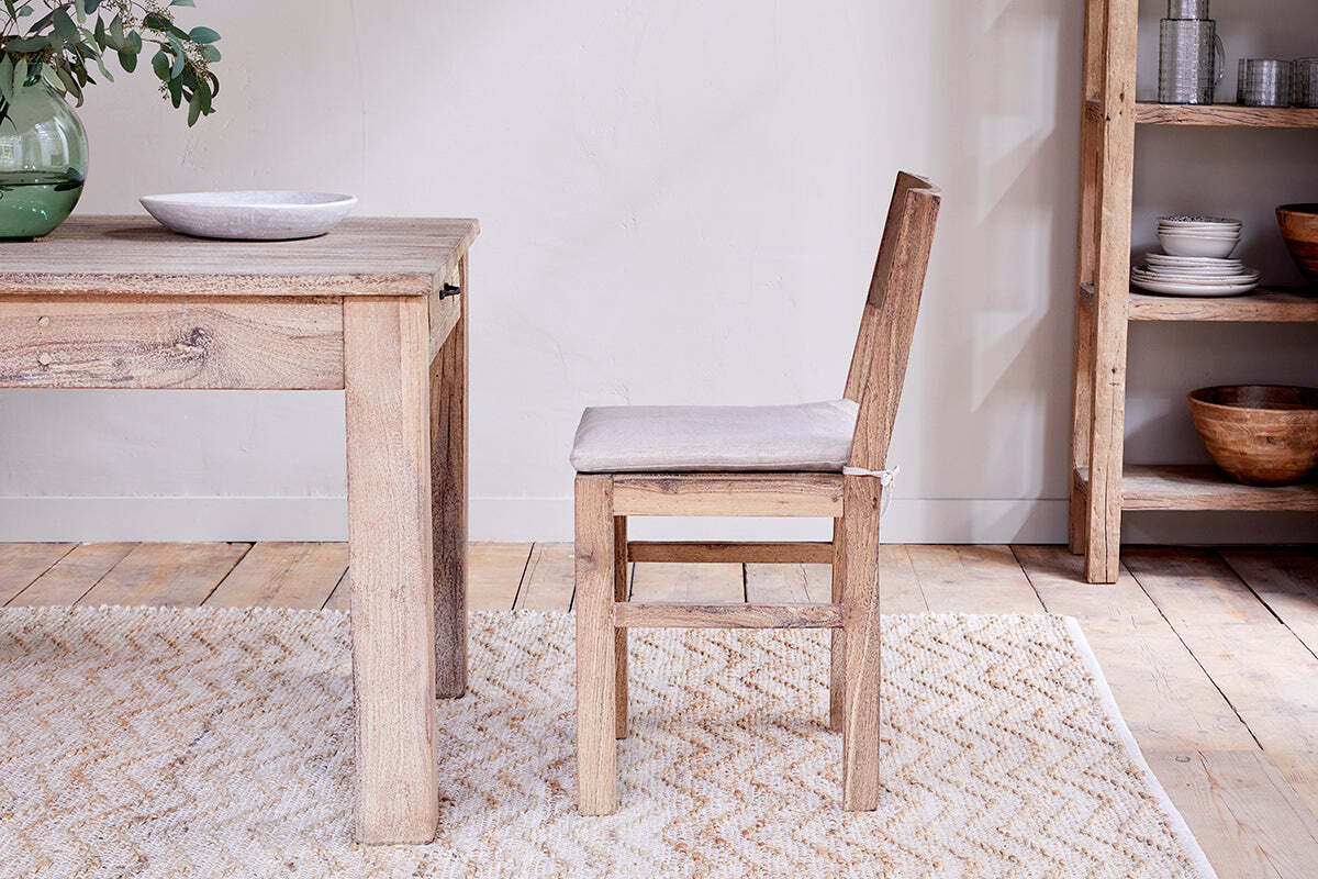 Fioni Reclaimed Wood Dining Chair - Natural - Image 3
