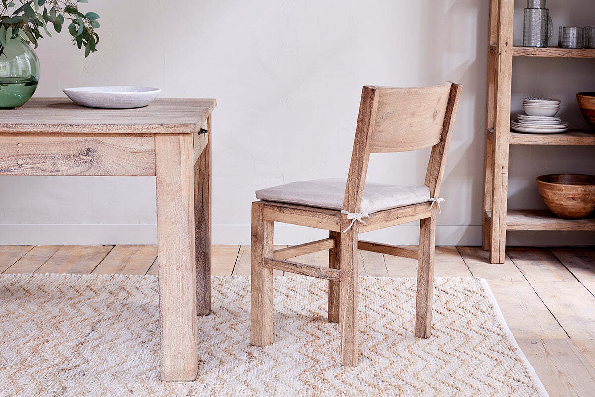 Fioni Reclaimed Wood Dining Chair - Natural - Image 5