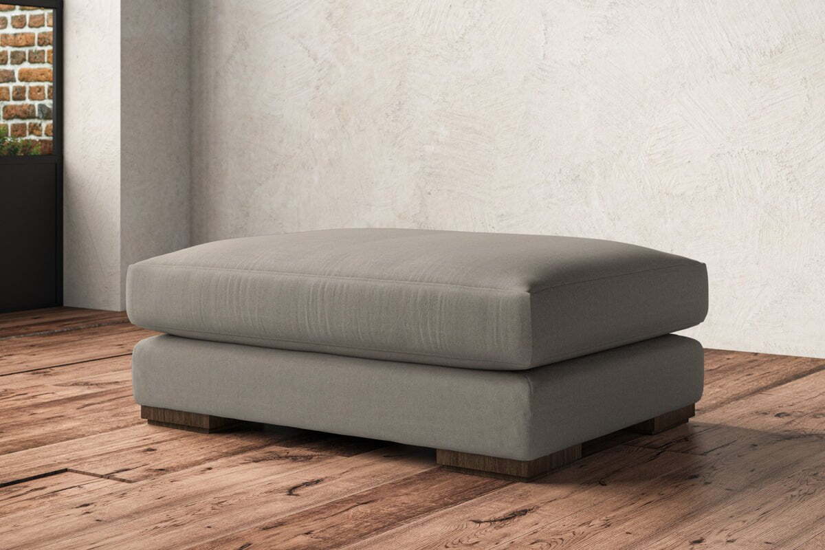 Guddu Grand Footstool - Recycled Cotton Flax - Image 2