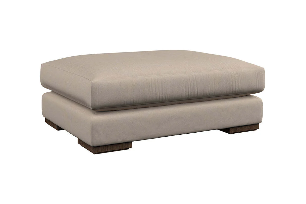 Guddu Grand Footstool - Recycled Cotton Ochre - Image 5