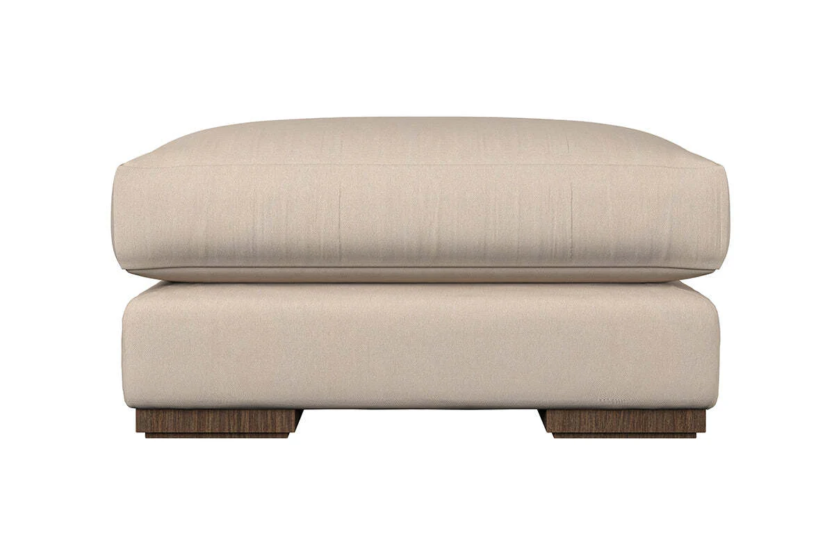 Guddu Grand Footstool - Recycled Cotton Seaspray - Image 4