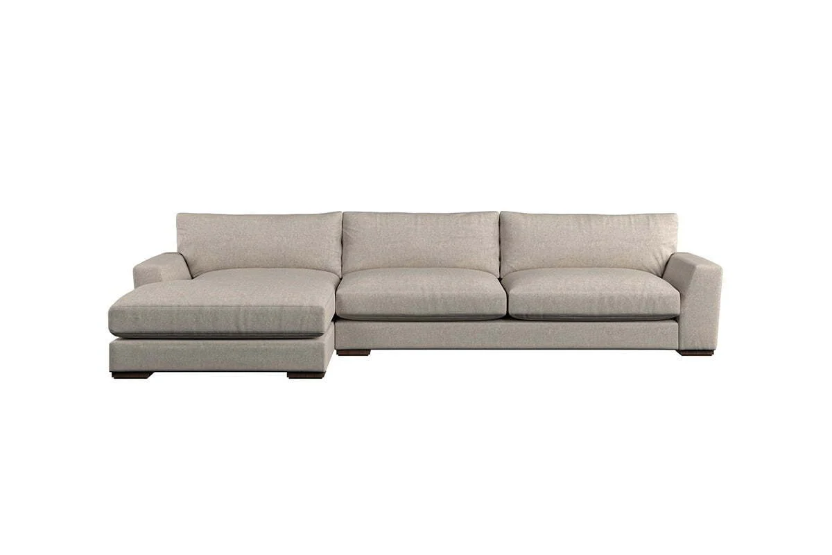 Guddu Grand Left Hand Chaise Sofa - Brera Linen Granite - Image 3
