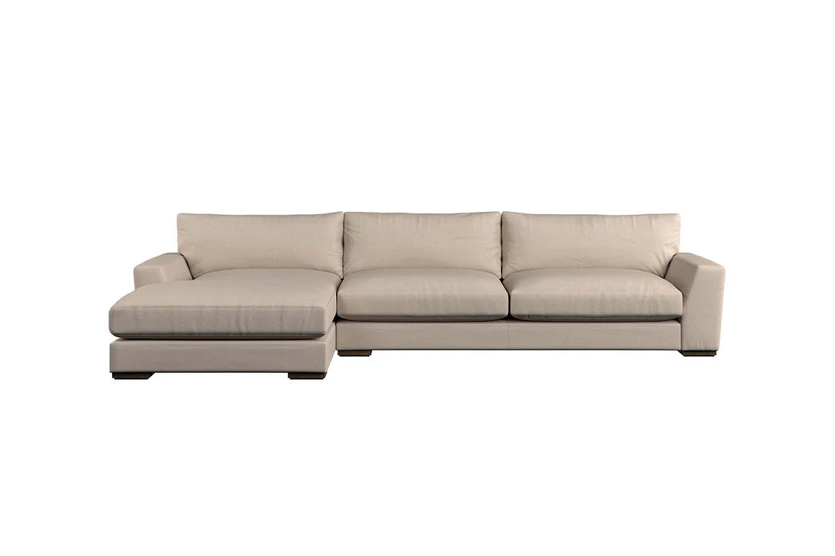 Guddu Grand Left Hand Chaise Sofa - Recycled Cotton Fatigue - Image 3