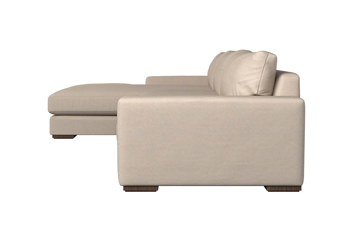 Guddu Grand Left Hand Chaise Sofa - Recycled Cotton Stone - Image 4