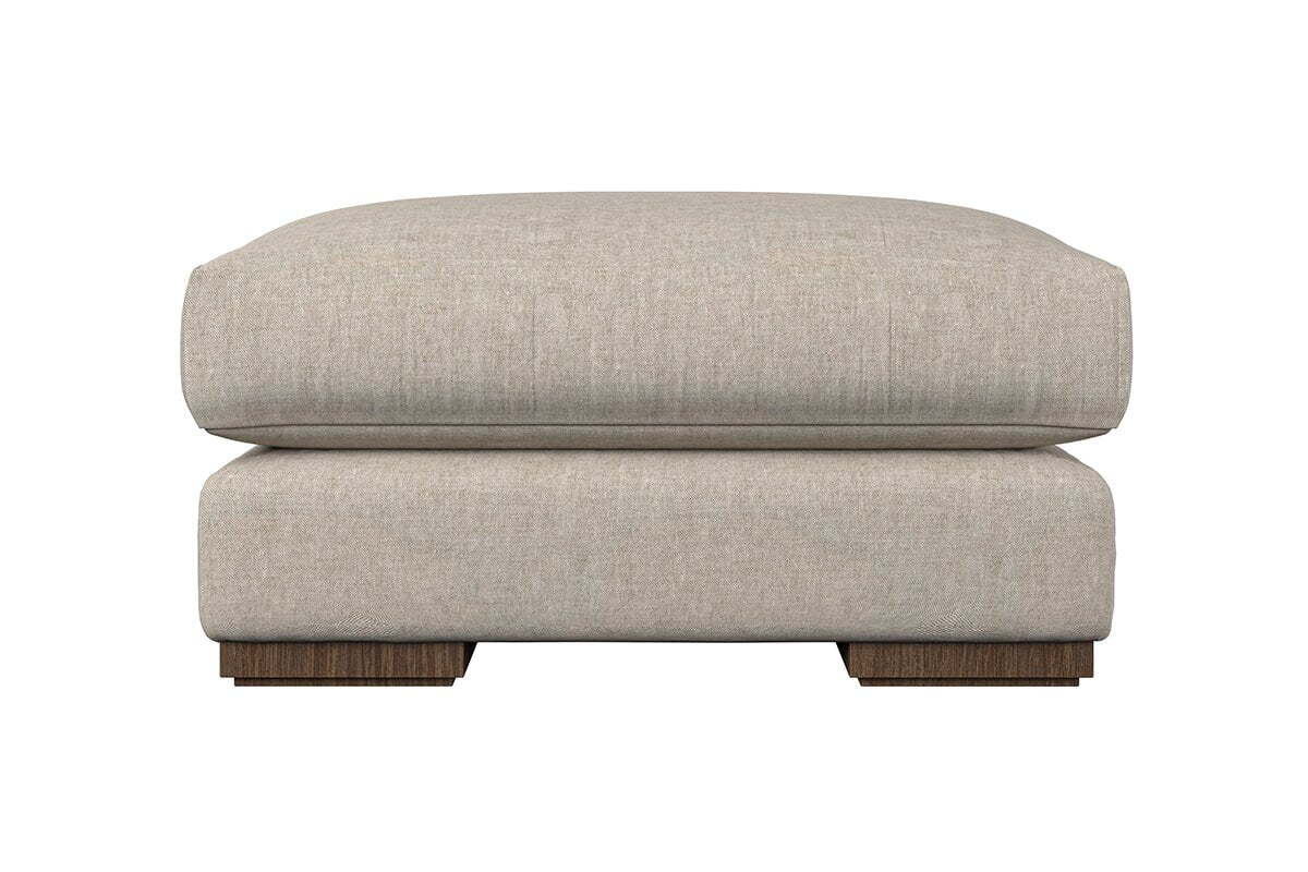 Guddu Large Footstool - Brera Linen Natural - Image 5