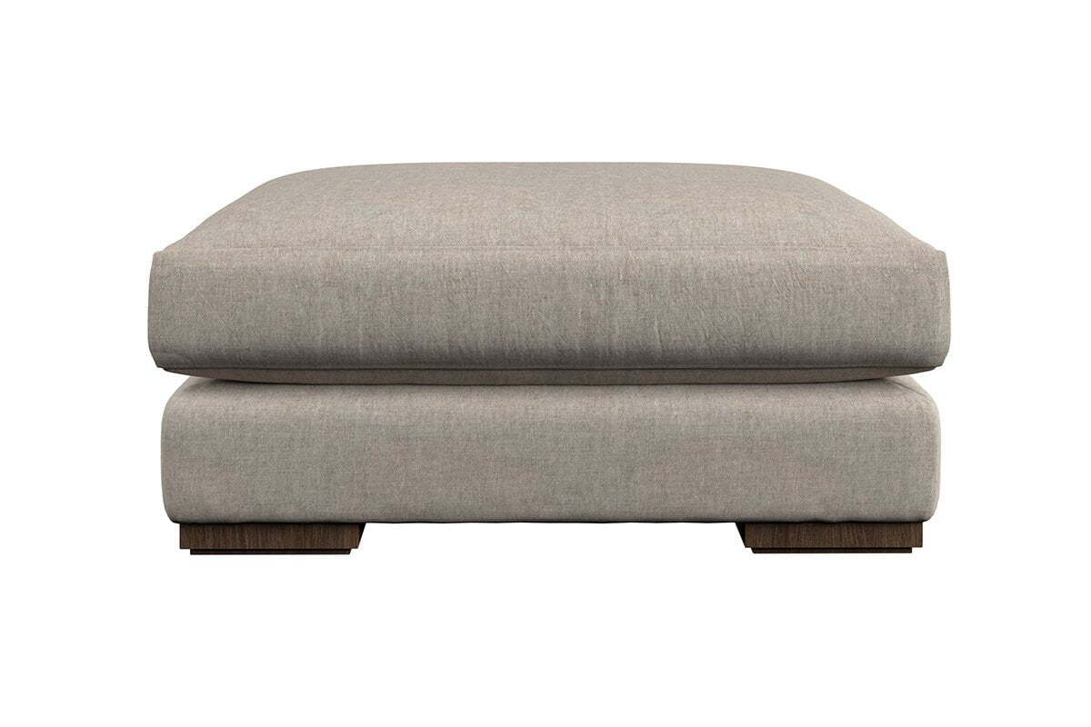 Guddu Large Footstool - Brera Linen Pebble - Image 5