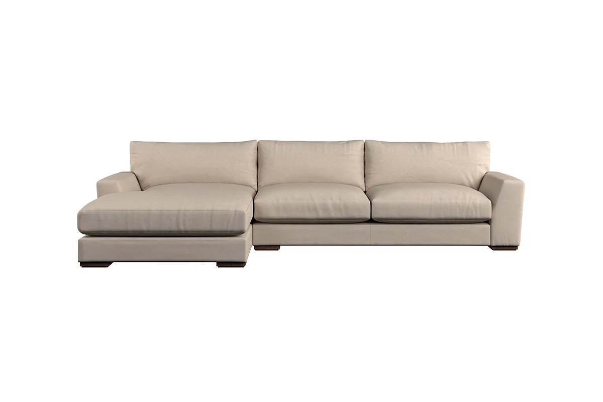 Guddu Large Left Hand Chaise Sofa - Recycled Cotton Flax - Image 3