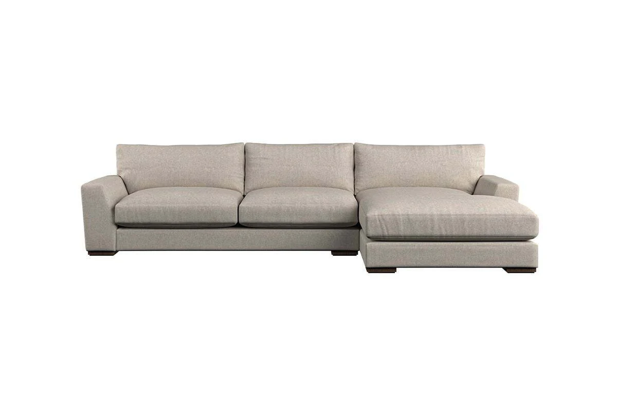 Guddu Large Right Hand Chaise Sofa - Brera Linen Chestnut - Image 3