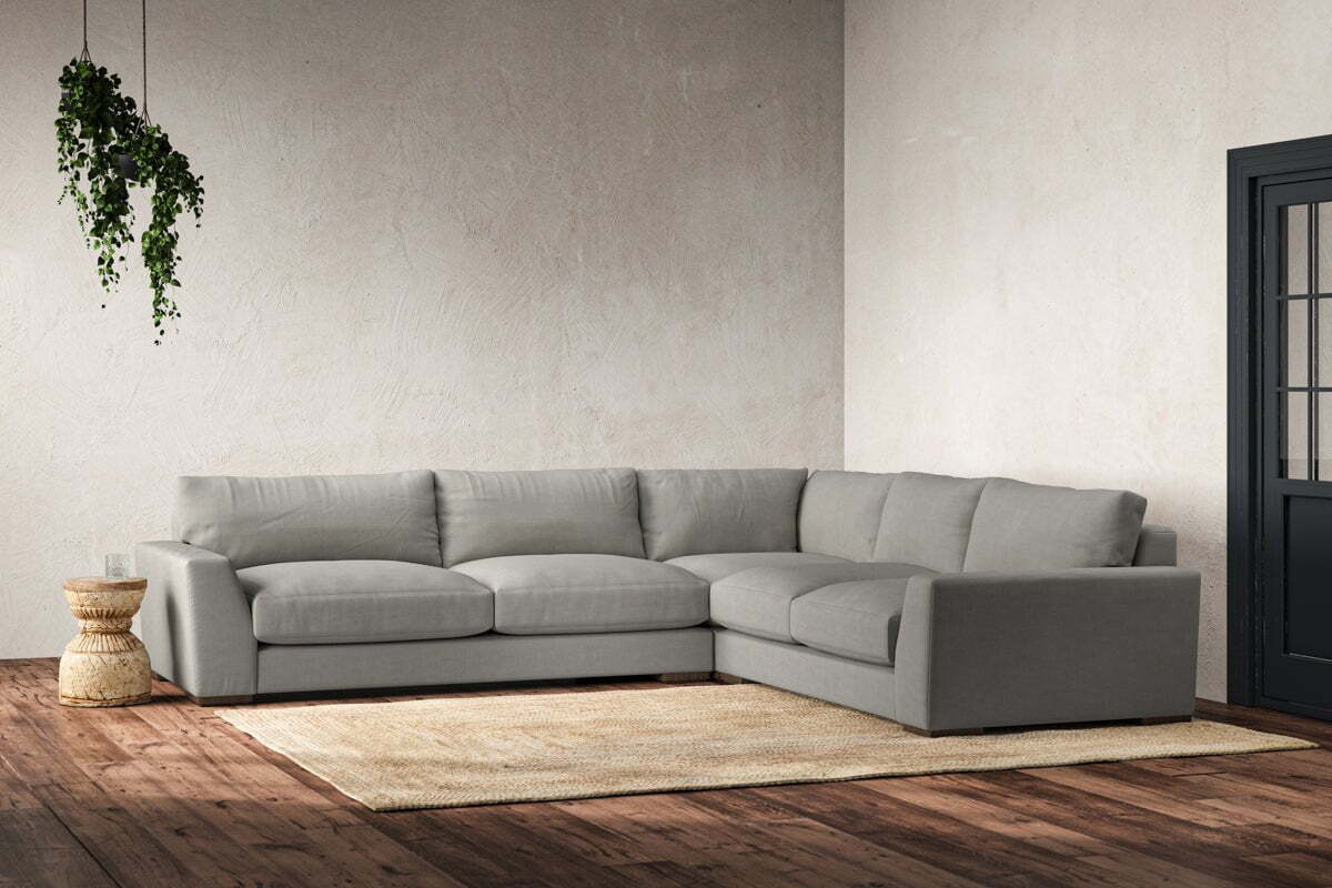 Guddu Large Right Hand Corner Sofa - Brera Linen Smoke - Image 2