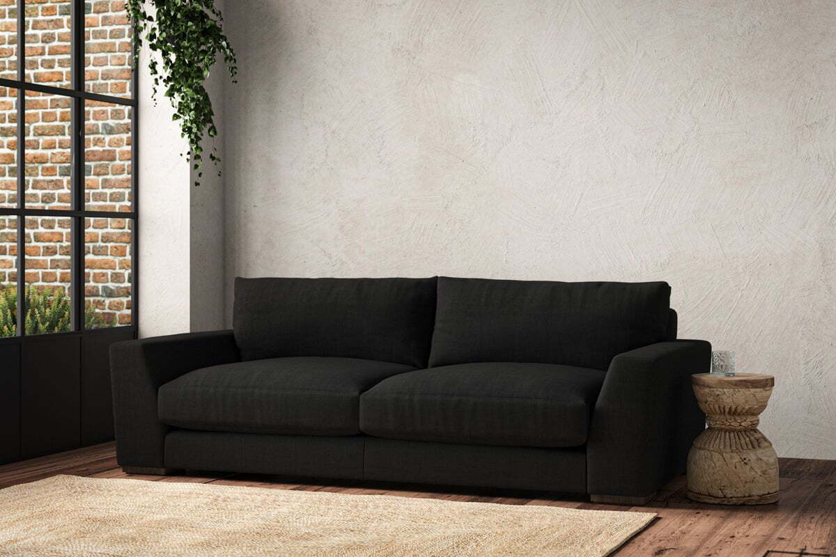 Guddu Large Sofa - Brera Linen Charcoal - Image 2