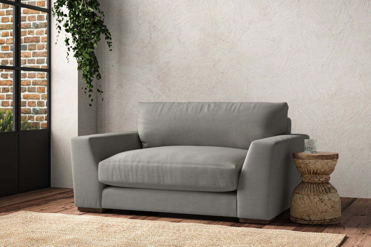 Guddu Love Seat - Brera Linen Smoke - Image 2