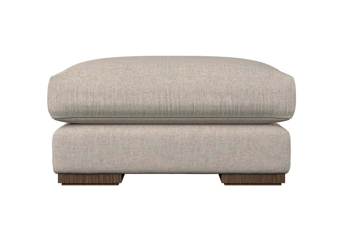 Guddu Medium Footstool - Brera Linen Chestnut - Image 3