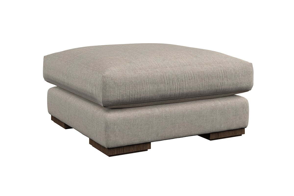 Guddu Medium Footstool - Brera Linen Espresso - Image 4