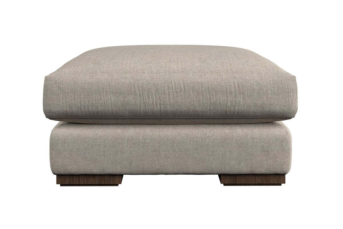Guddu Medium Footstool - Brera Linen Espresso - Image 5