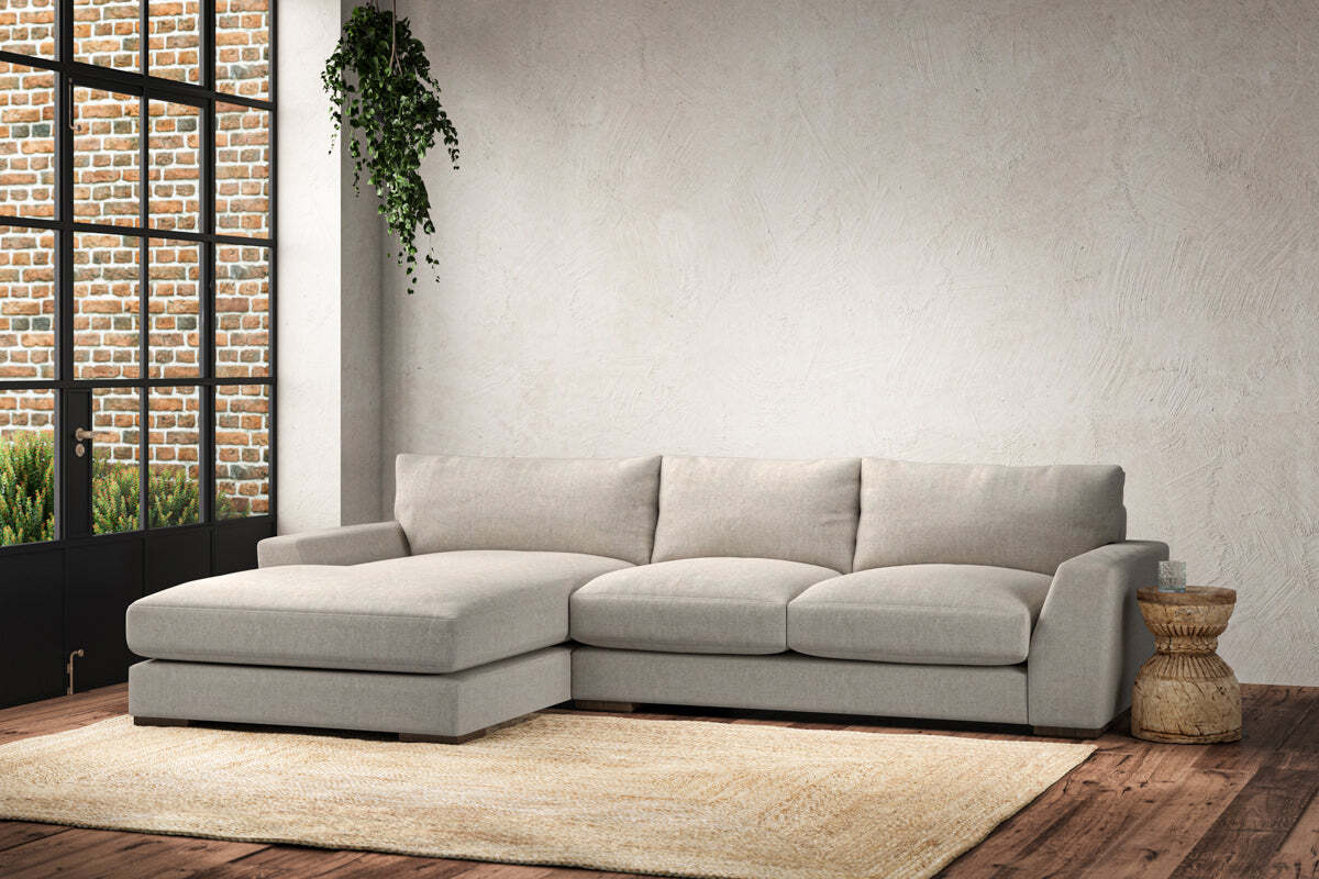 Guddu Medium Left Hand Chaise Sofa - Brera Linen Natural - Image 3