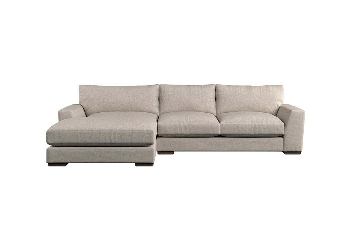 Guddu Medium Left Hand Chaise Sofa - Brera Linen Pebble - Image 3