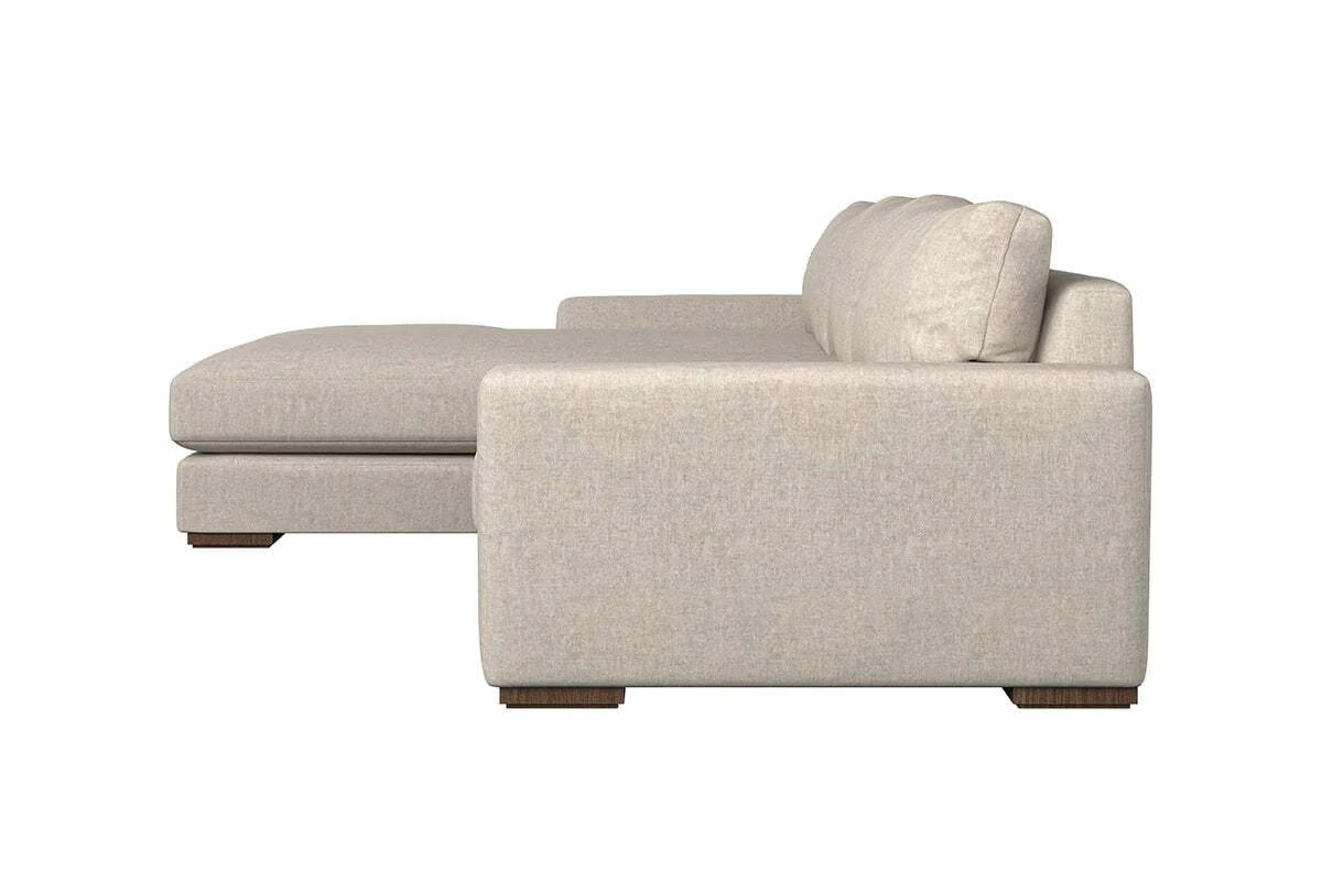 Guddu Medium Left Hand Chaise Sofa - Brera Linen Pebble - Image 4