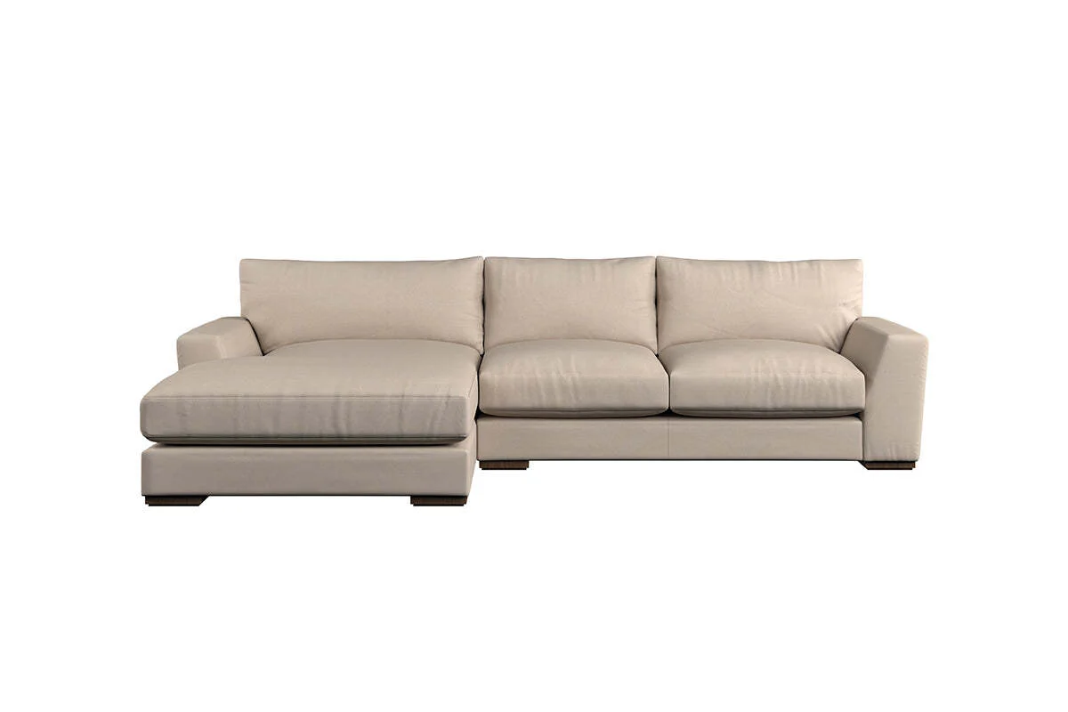Guddu Medium Left Hand Chaise Sofa - Recycled Cotton Thunder - Image 3