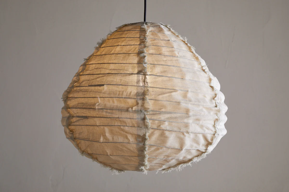 Hirana Linen Lampshade - Natural - Small - Image 3