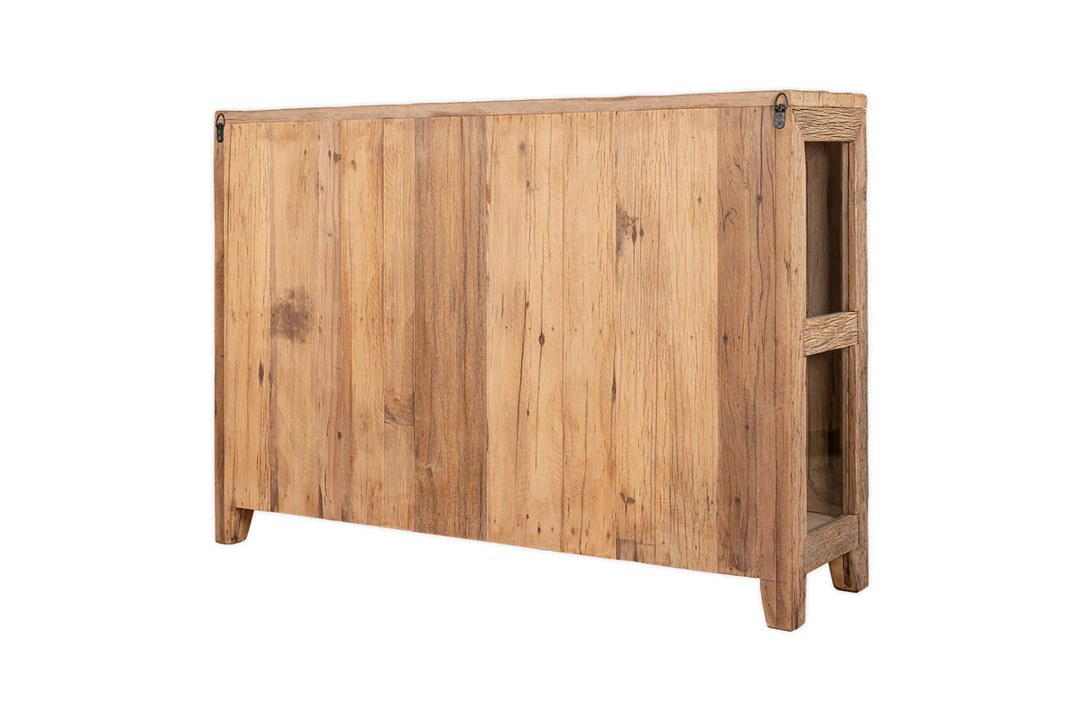 Ibo Reclaimed Wood & Glass Sideboard - Natural - Image 11