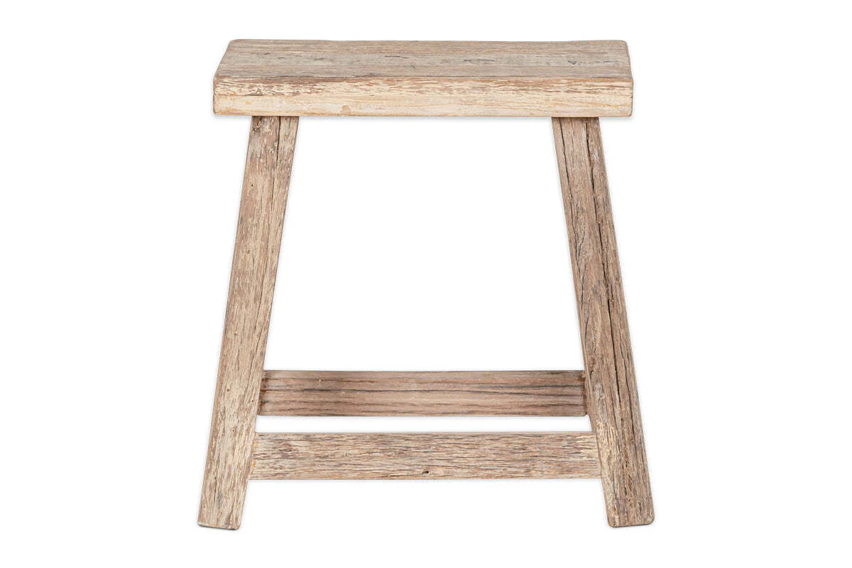 Ibo Reclaimed Wood Low Stool - Natural - Image 10