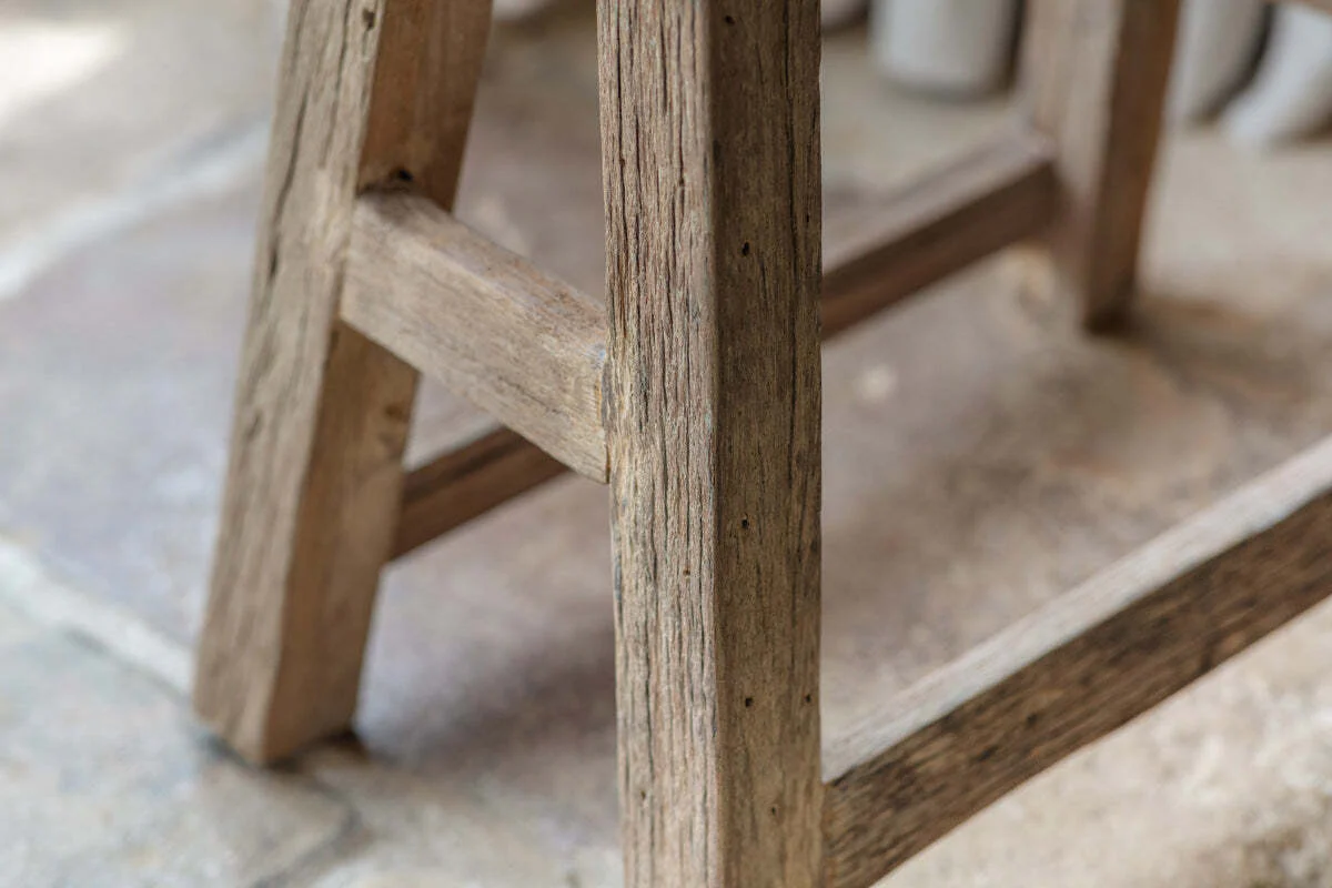 Ibo Reclaimed Wood Low Stool - Natural - Image 8
