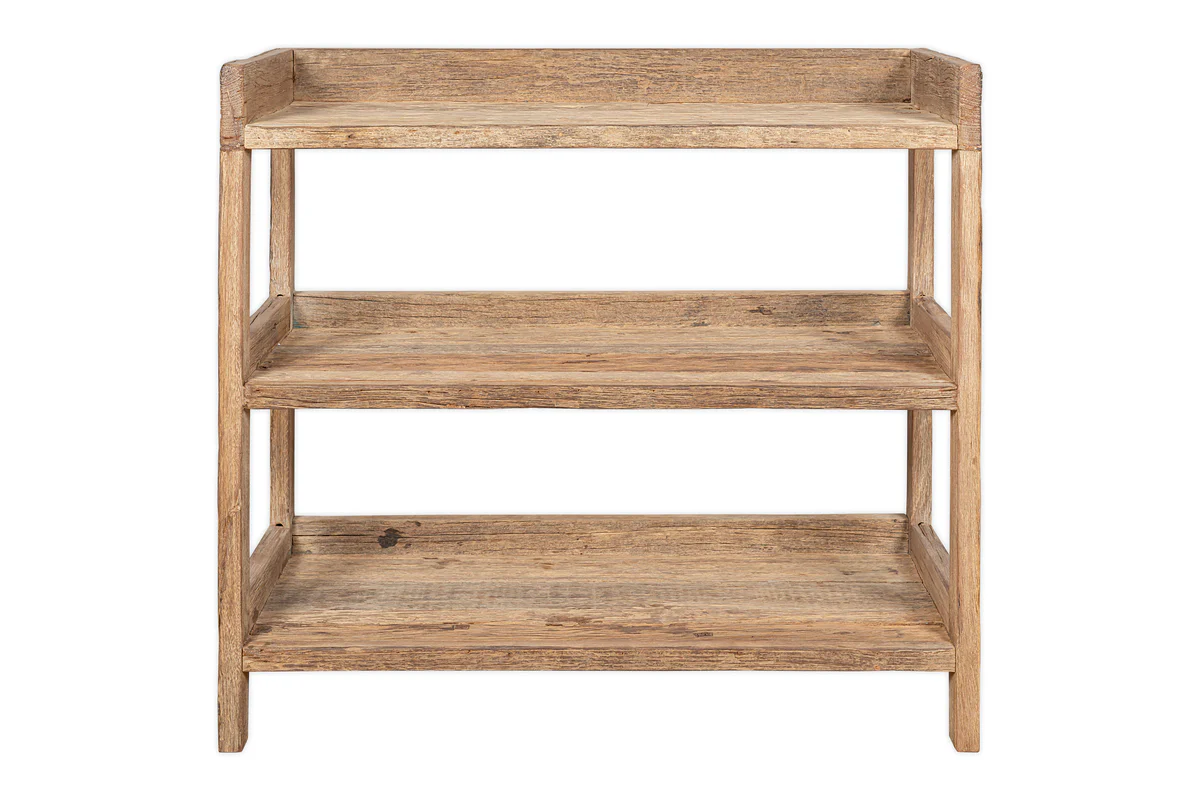 Ibo Reclaimed Wood Pantry Standing Shelves - Natural - Image 8