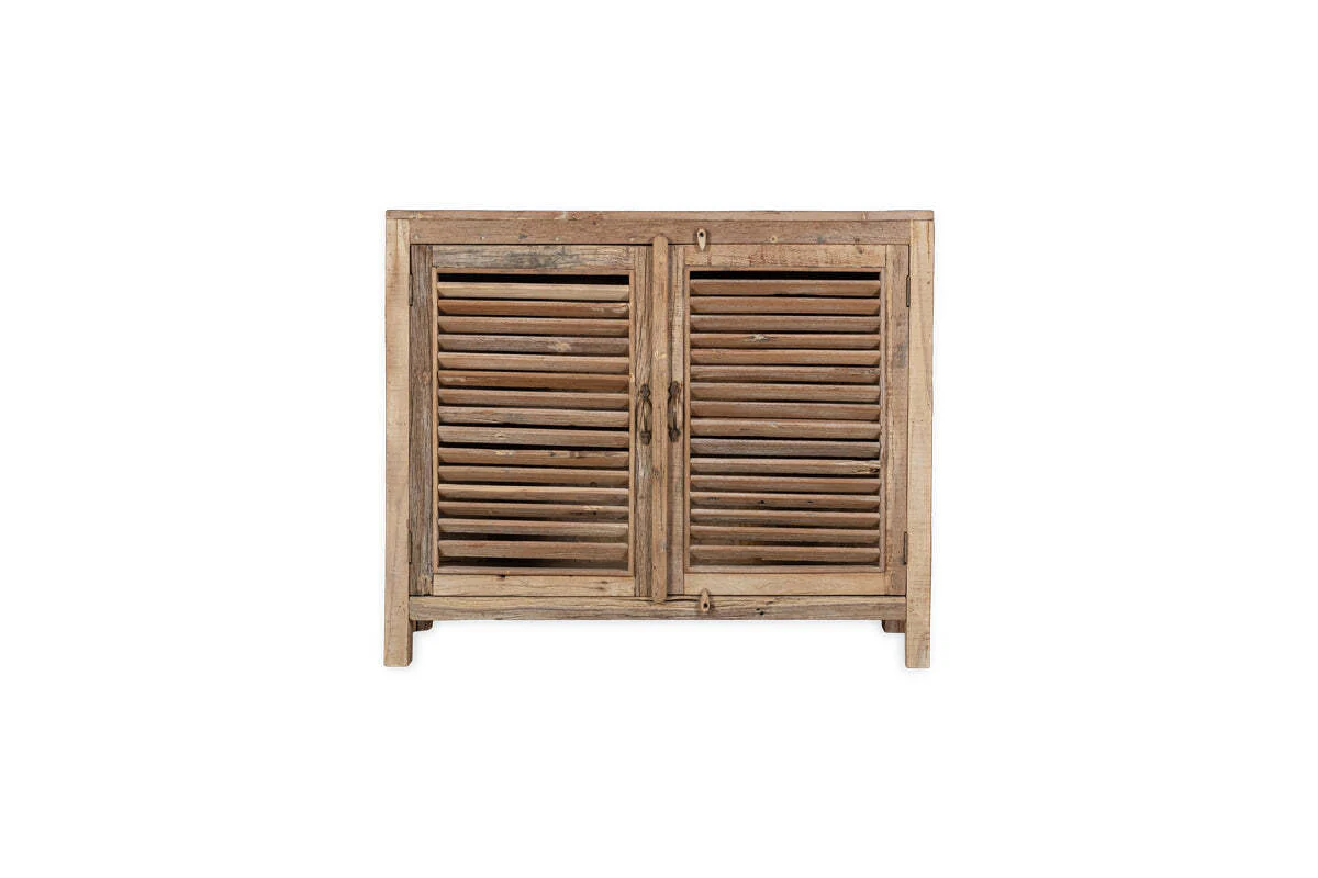 Ibo Reclaimed Wooden Slatted Sideboard - Natural - Image 6
