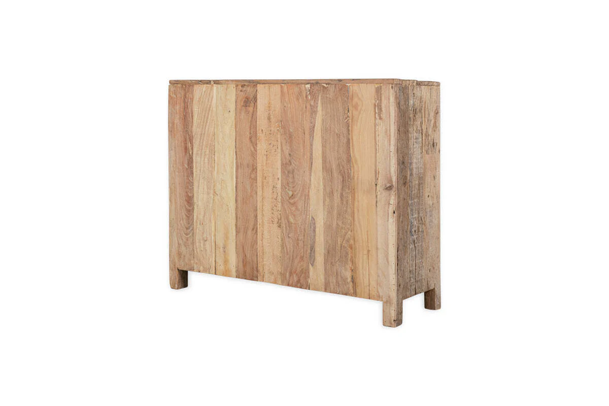 Ibo Reclaimed Wooden Slatted Sideboard - Natural - Image 9