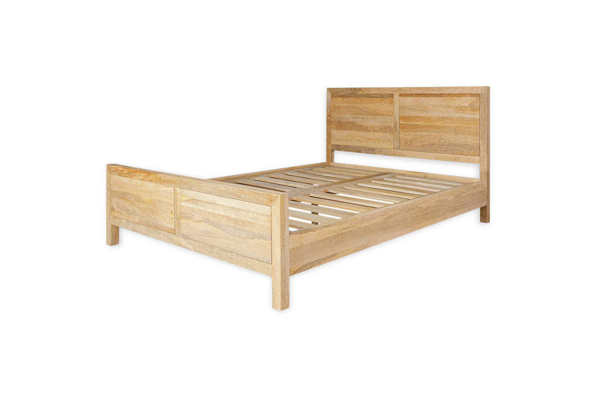 Indali Mango Wood Bed - Natural - Image 10