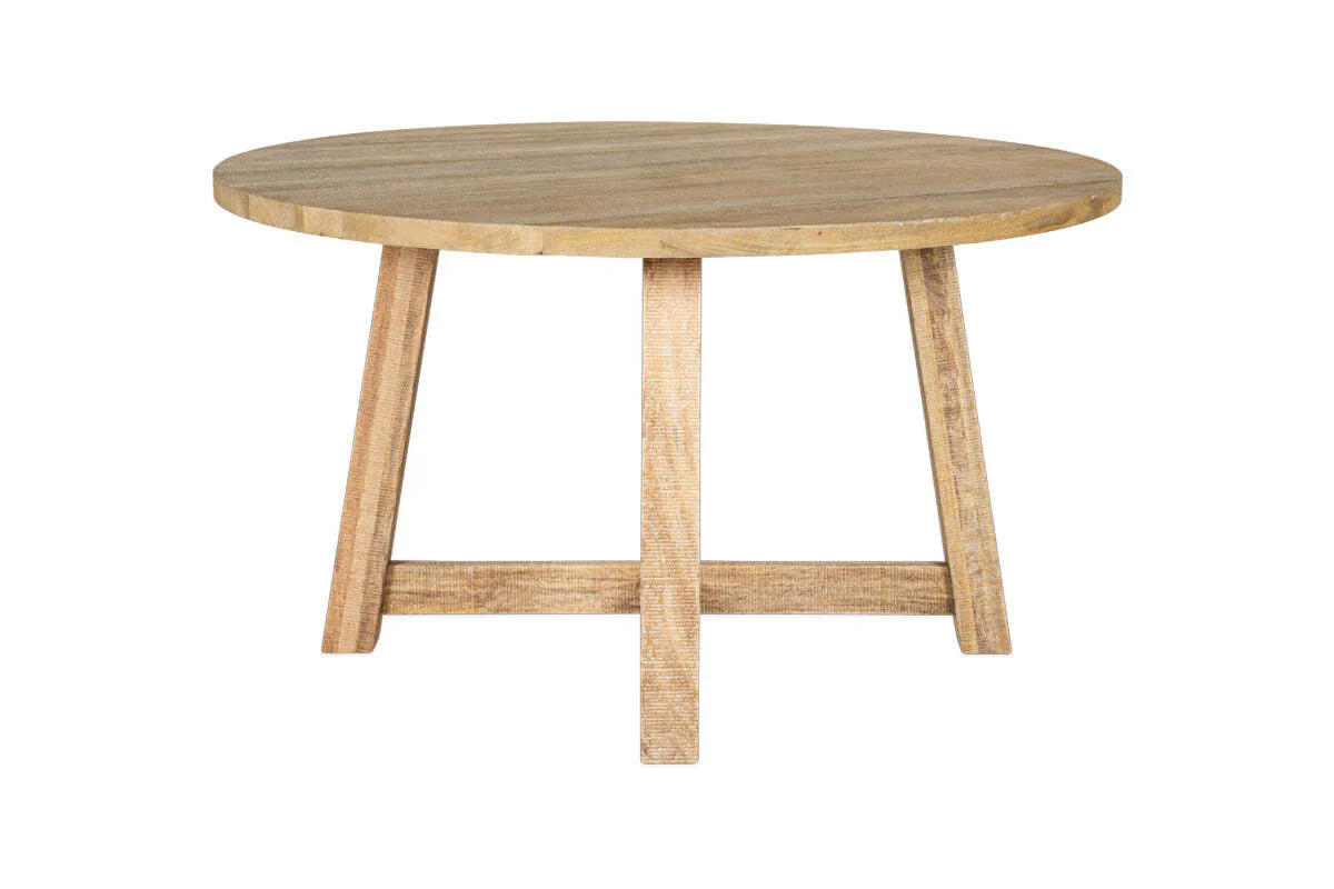 Indali Mango Wood Round Dining Table - Natural - Image 13