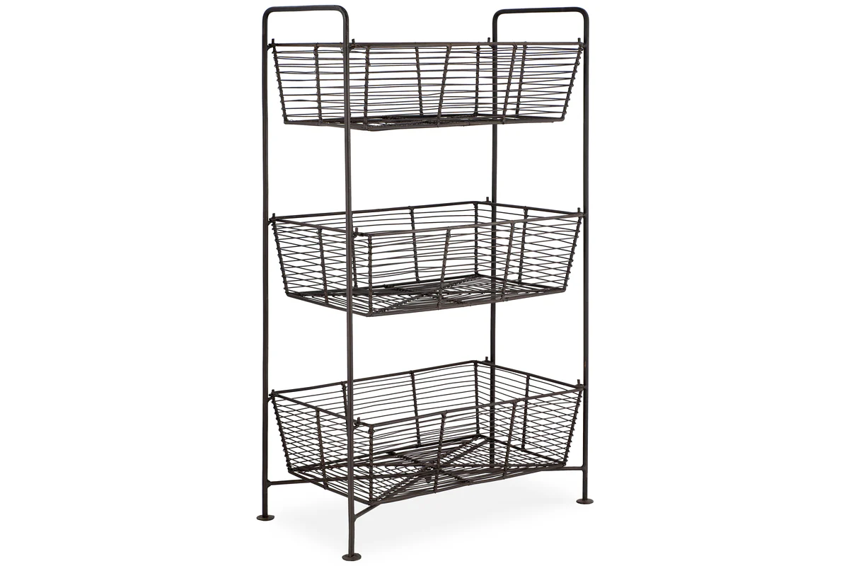 Inkollu Three Tier Storage Stand - Antiqued Brass - Image 7