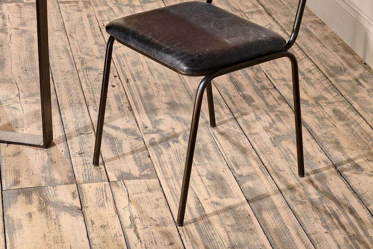 Iswa Leather & Cane Dining Chair - Black - Image 5