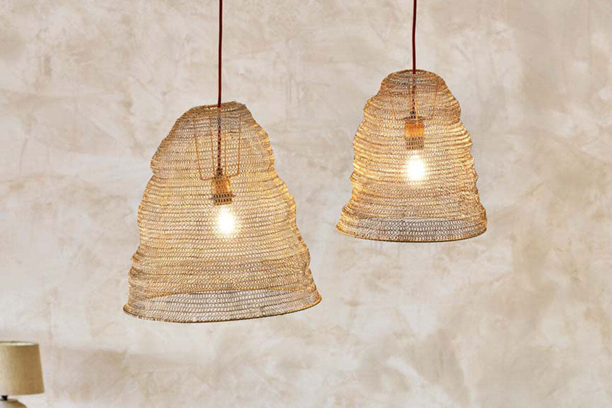 Jatani Wire Lampshade - Antique Brass - Small Oval - Image 2